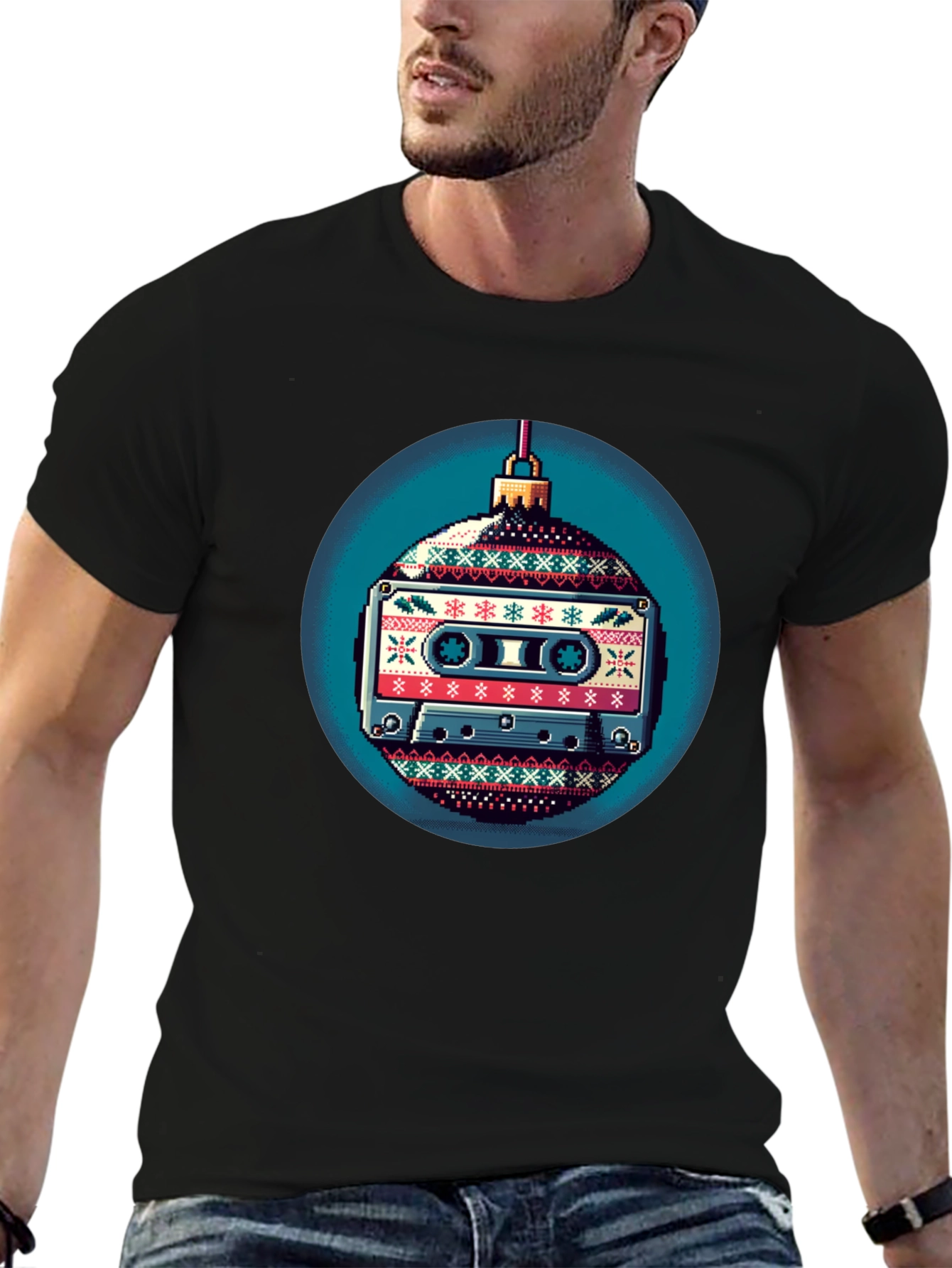 Retro Cassette Ornament Graphic T-Shirt