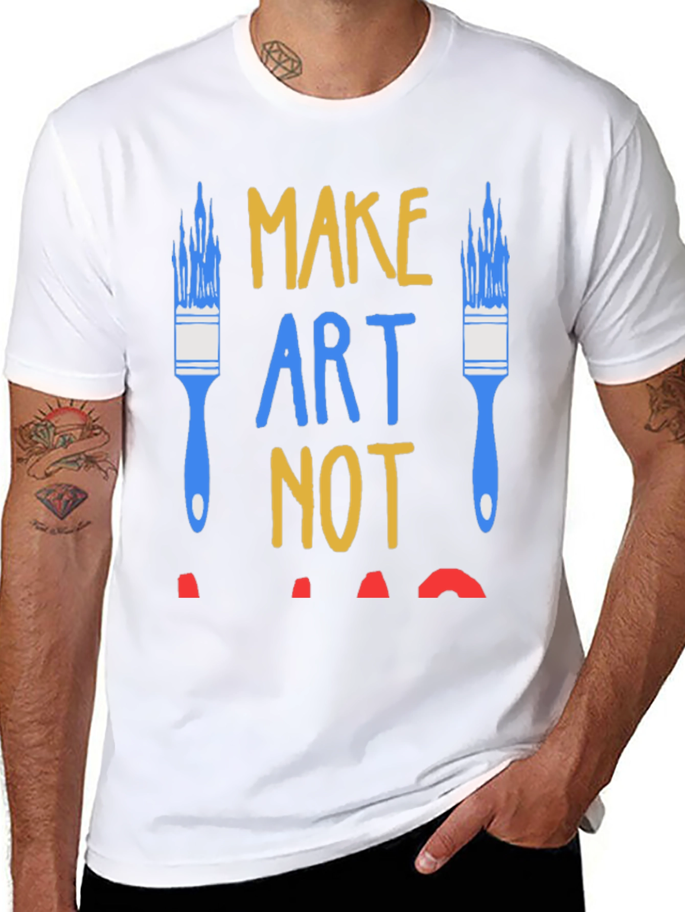 Make Art Not War Graphic Tee