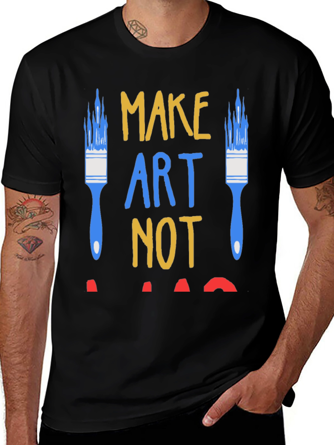 Make Art Not War Graphic Tee
