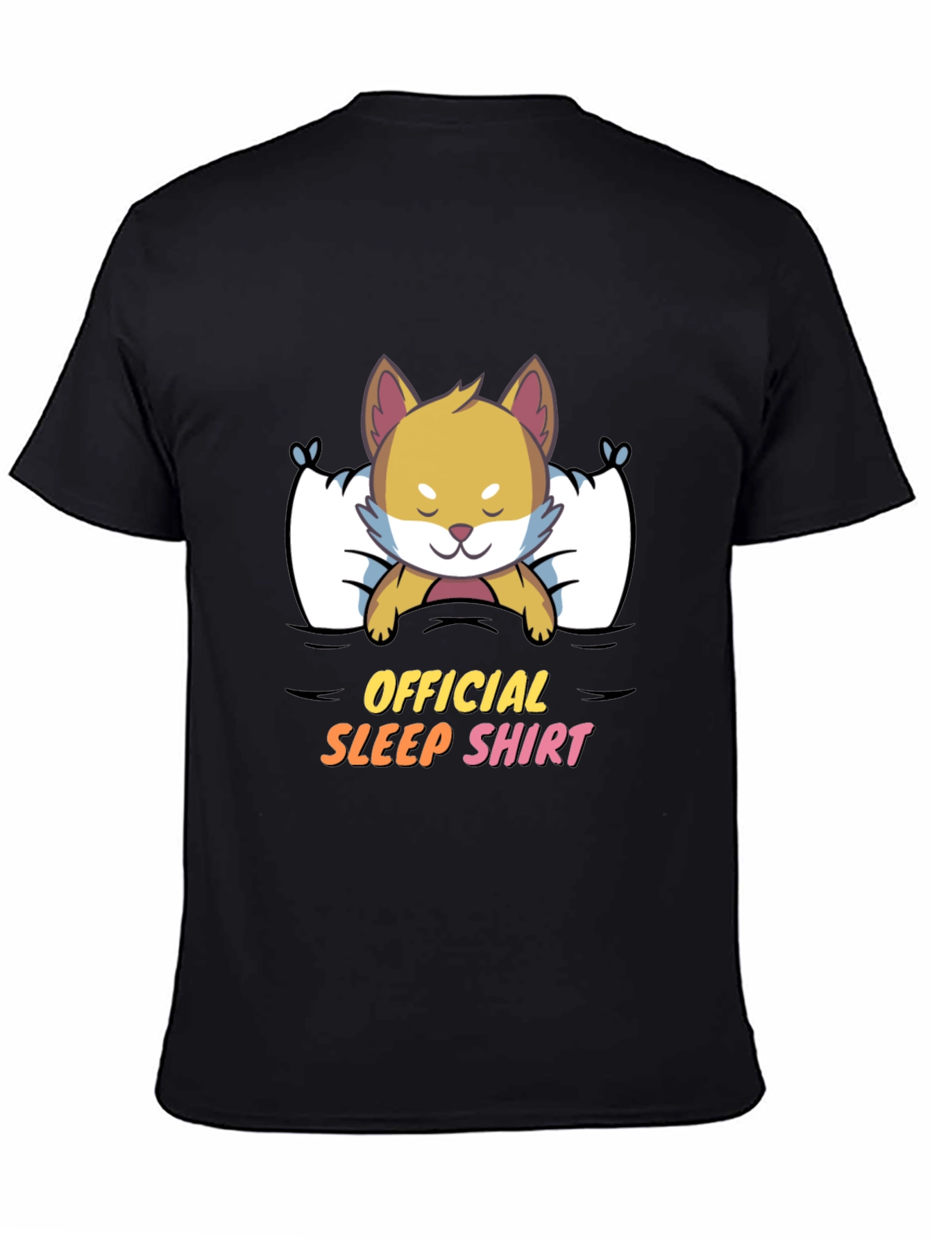 Cute Dog Official Sleep Shirt Black T-Shirt