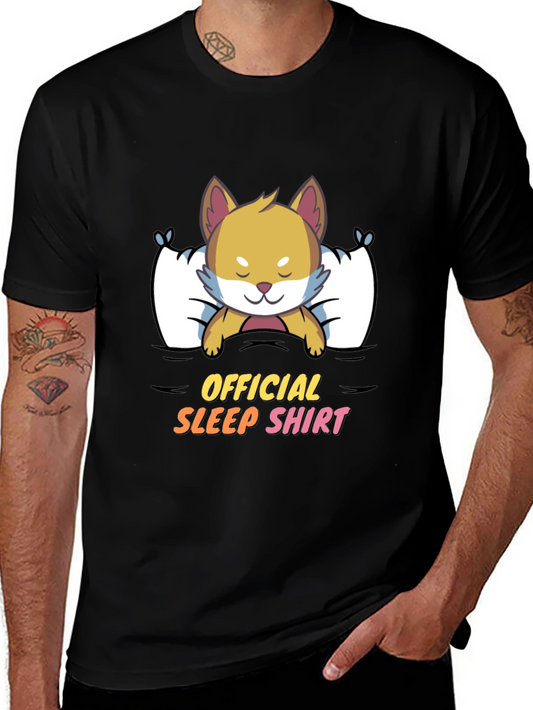 Cute Dog Official Sleep Shirt Black T-Shirt
