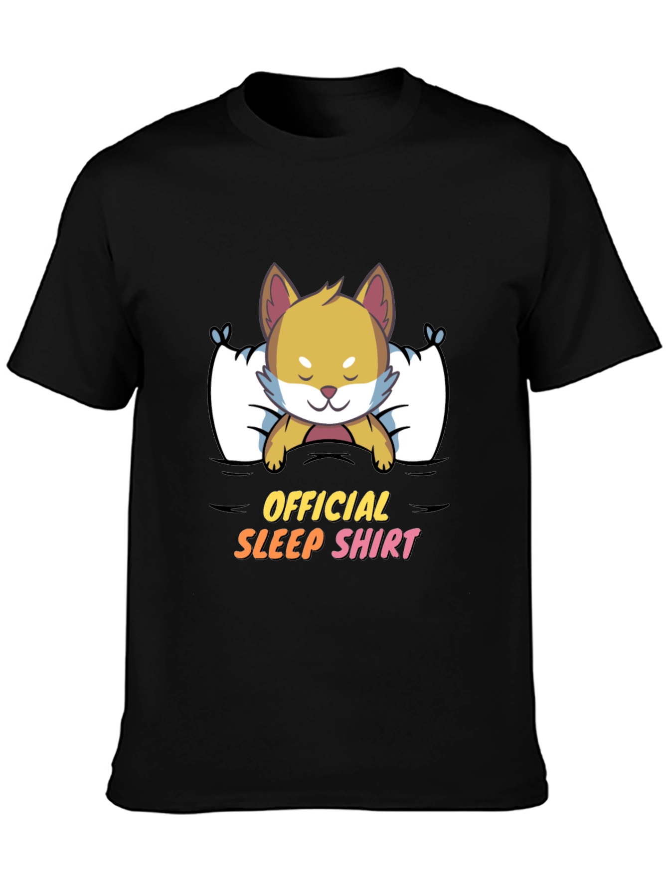 Cute Dog Official Sleep Shirt Black T-Shirt