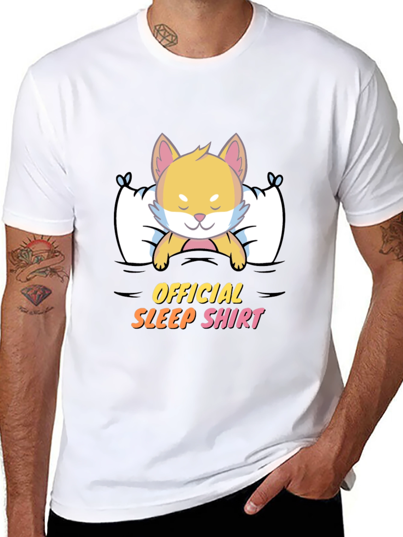 Cute Dog Official Sleep Shirt Black T-Shirt