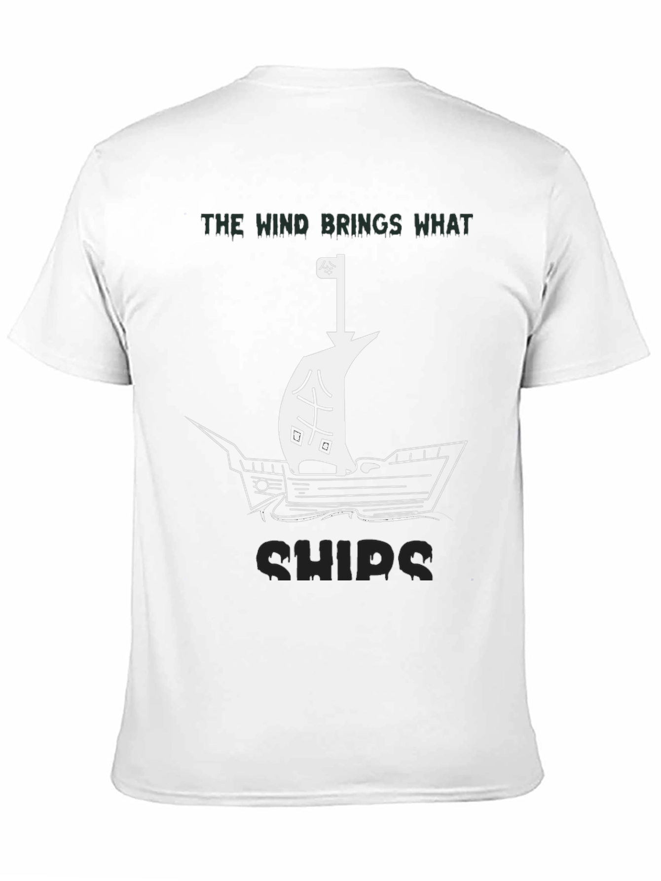 The Wind Brings Ships Black Graphic Tee