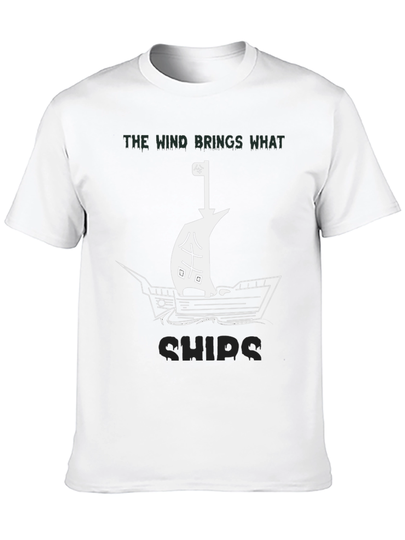 The Wind Brings Ships Black Graphic Tee