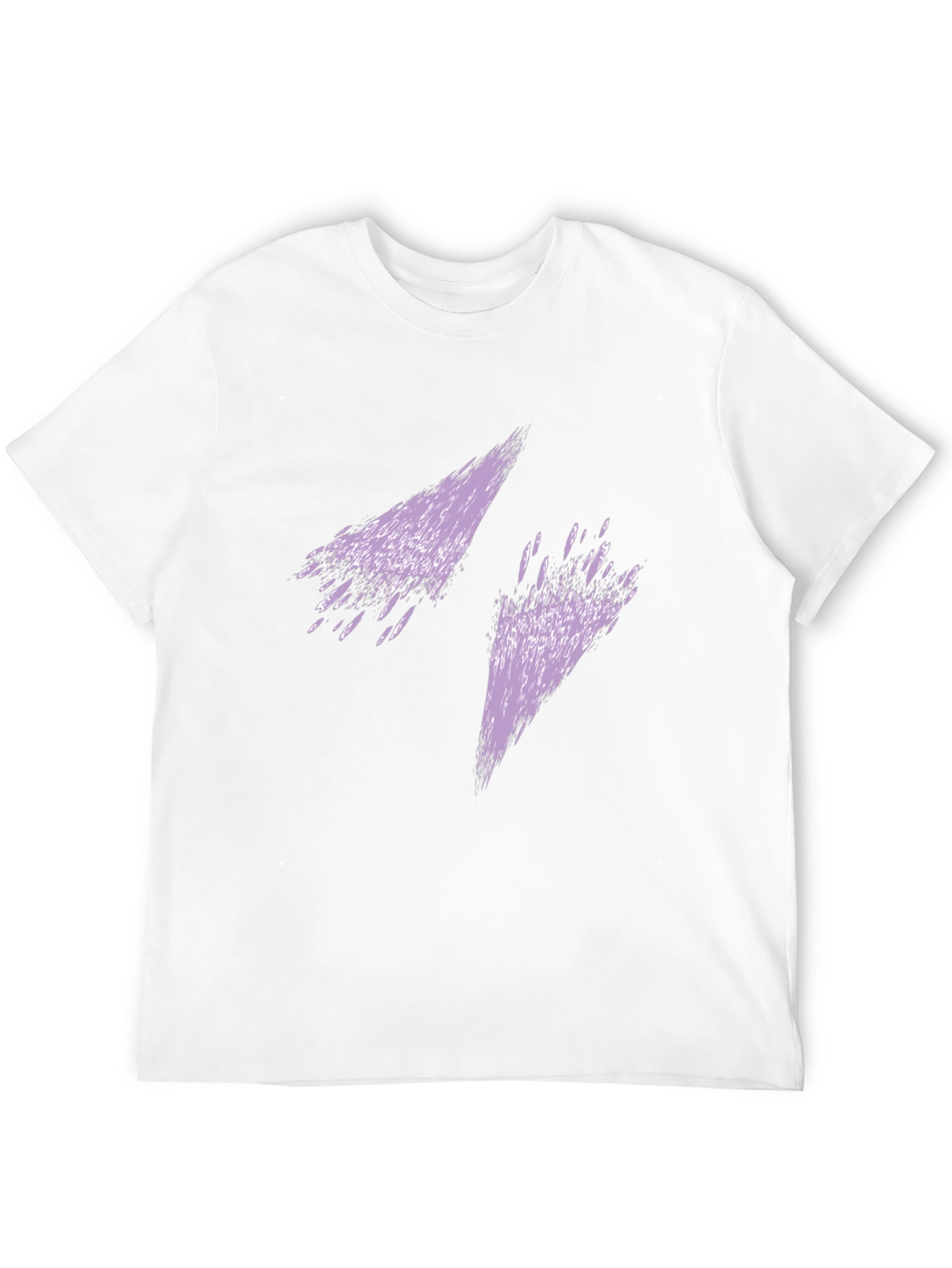 Mens Black T-Shirt with Abstract Purple Lightning Bolt Design