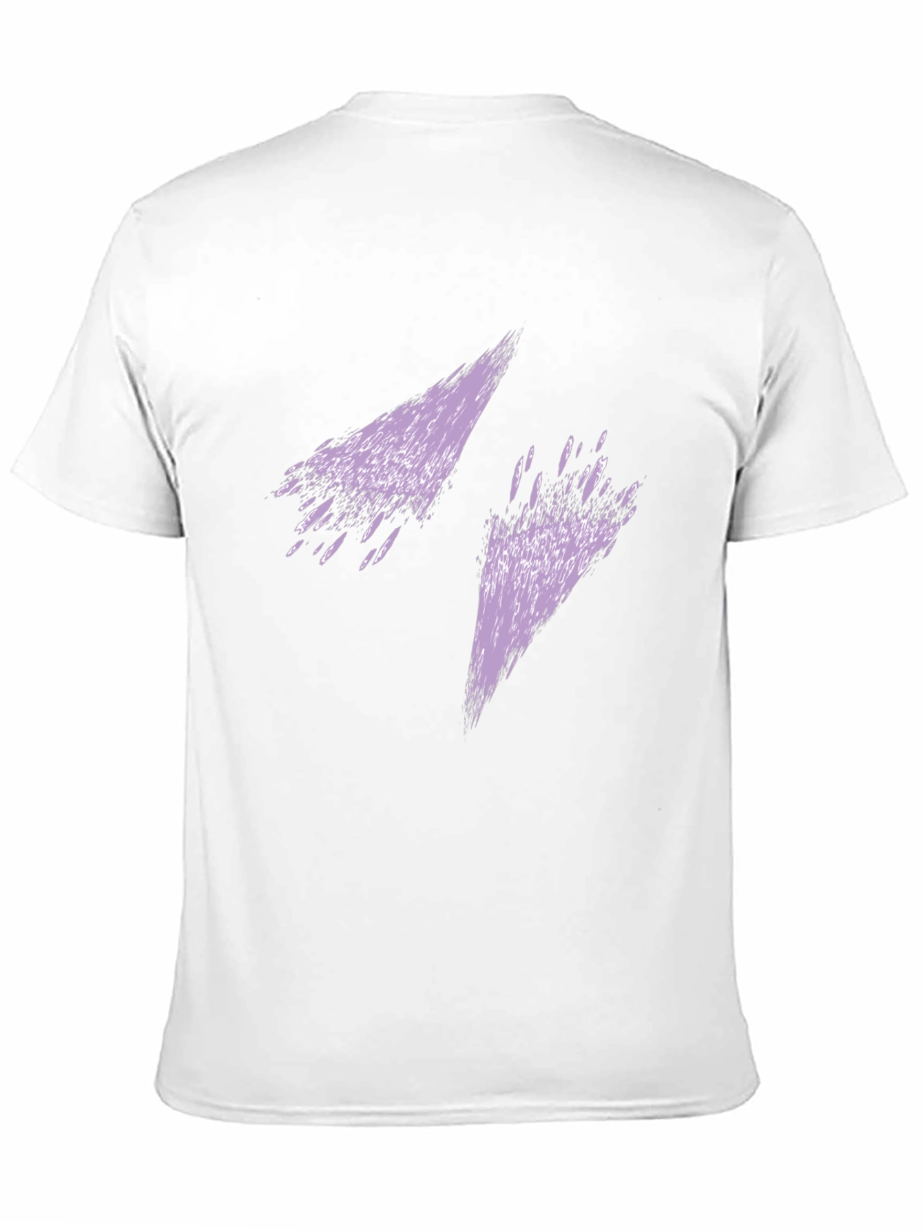 Mens Black T-Shirt with Abstract Purple Lightning Bolt Design