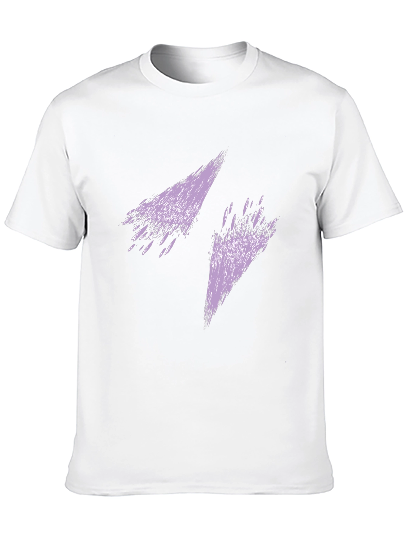 Mens Black T-Shirt with Abstract Purple Lightning Bolt Design