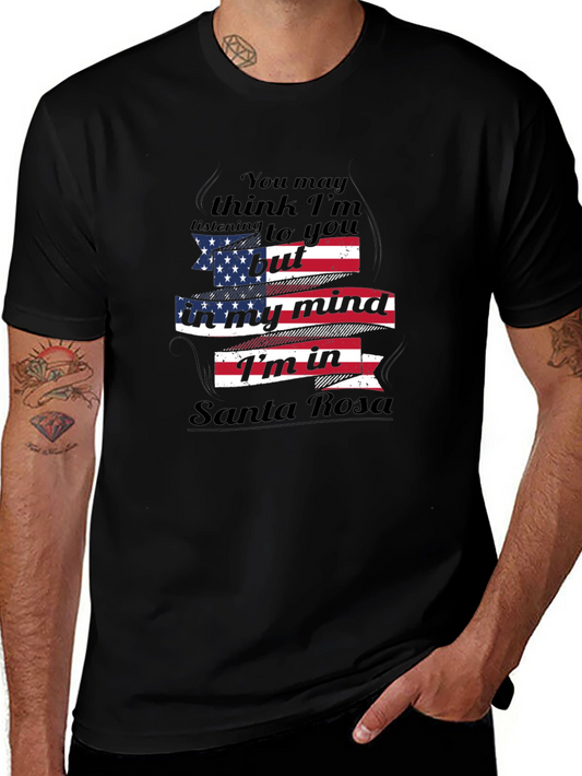 Santa Rosa Mind USA Flag Graphic Tee