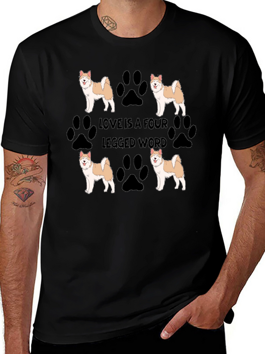 Love is a Four Legged Word Dog T-Shirt