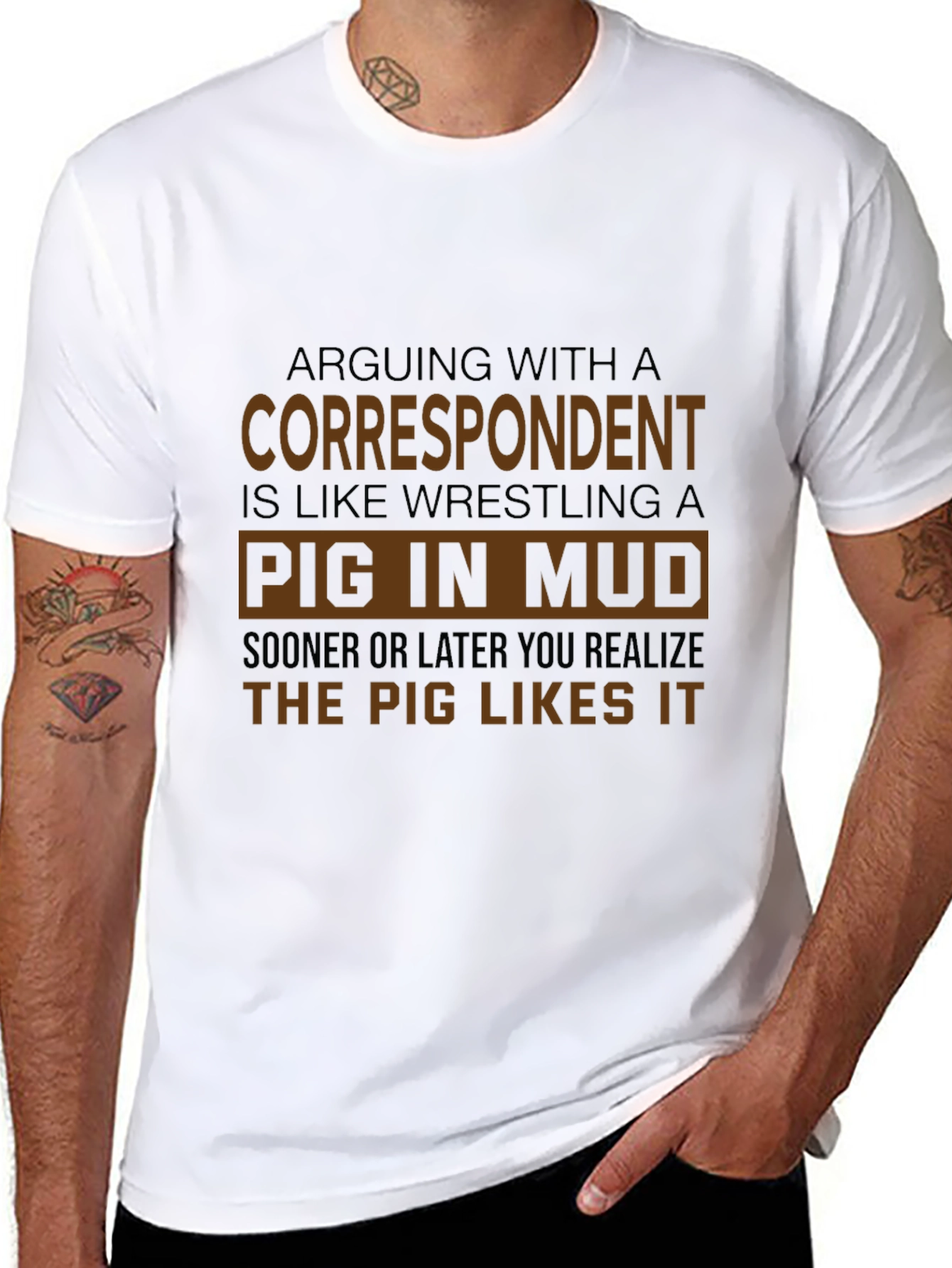 Correspondent Pig in Mud Graphic Tee