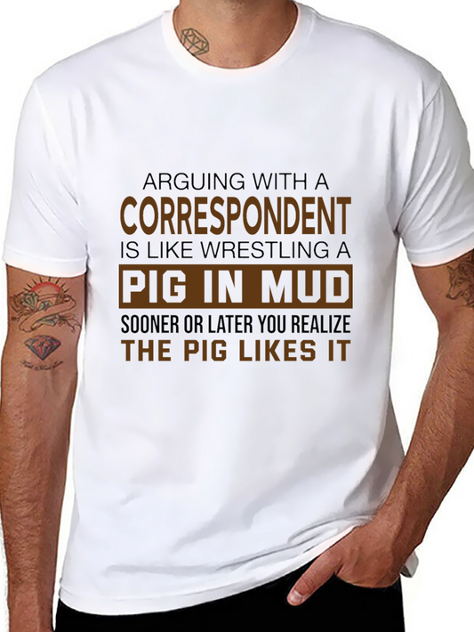 Correspondent Pig in Mud Graphic Tee