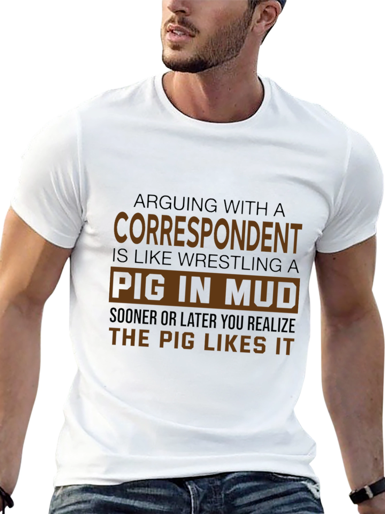 Correspondent Pig in Mud Graphic Tee
