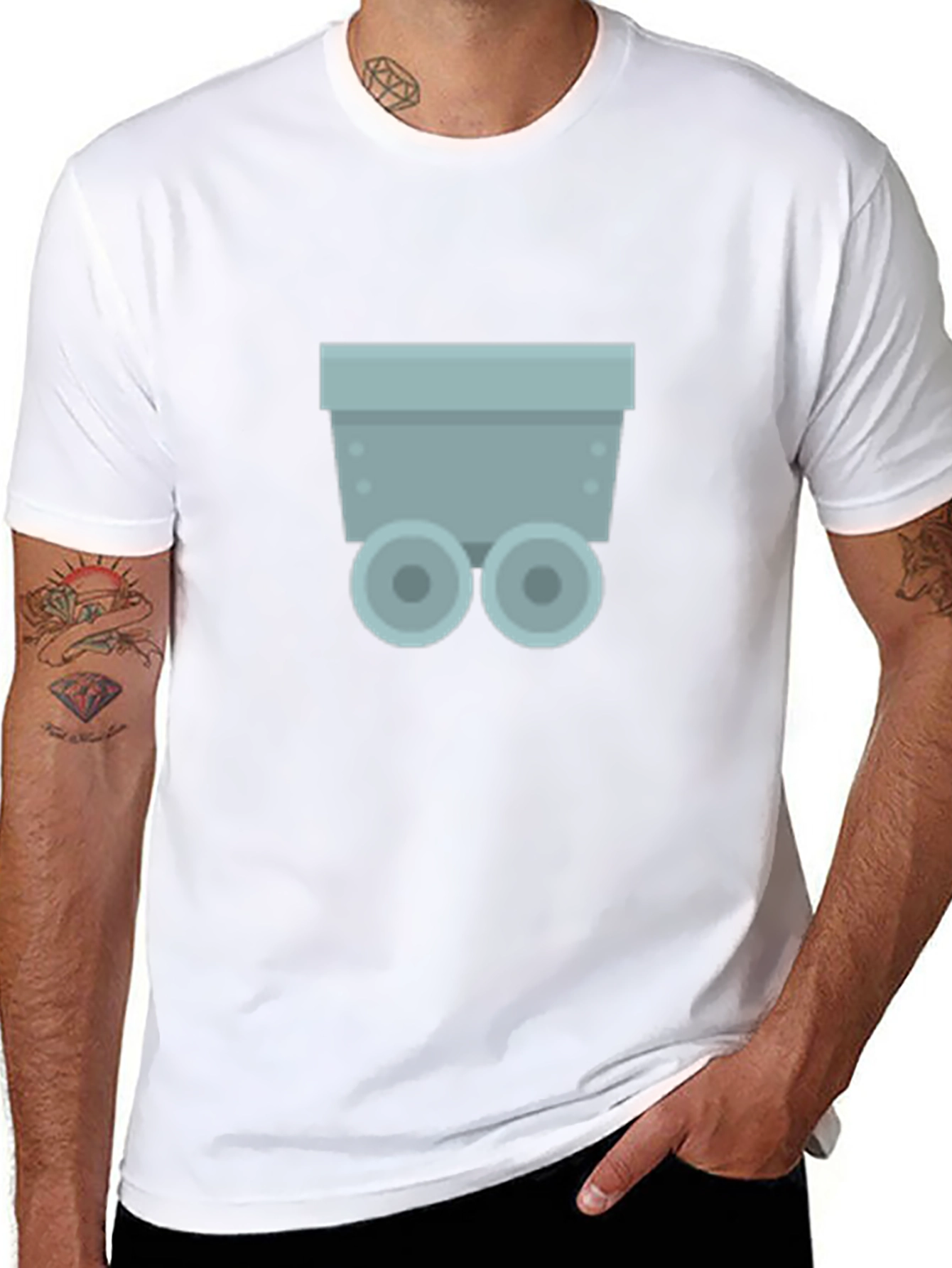 Minecart Graphic Tee - Black Crewneck