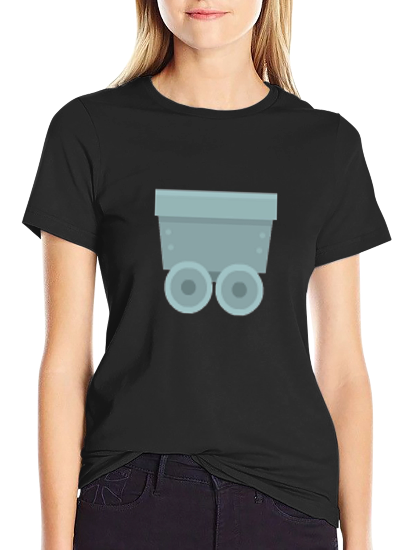 Minecart Graphic Tee - Black Crewneck