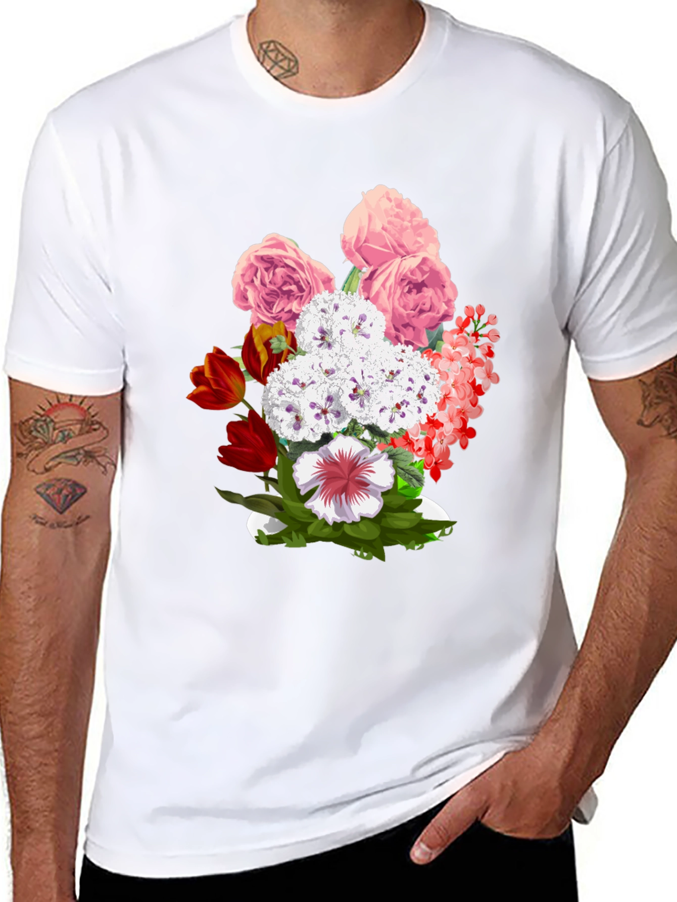 Floral Bouquet Graphic T-Shirt