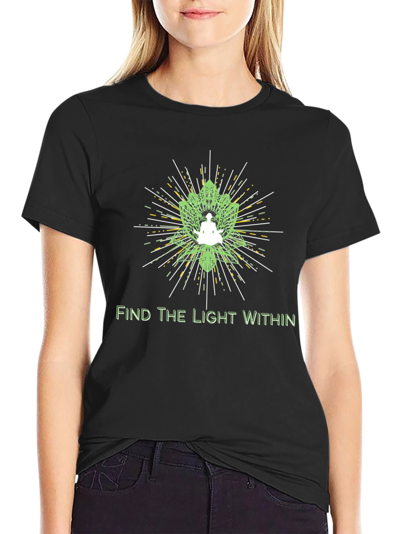 Find the Light Within Graphic T-Shirt - Spiritual Design