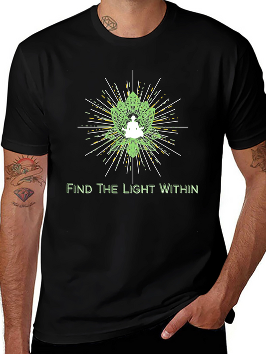Find the Light Within Graphic T-Shirt - Spiritual Design