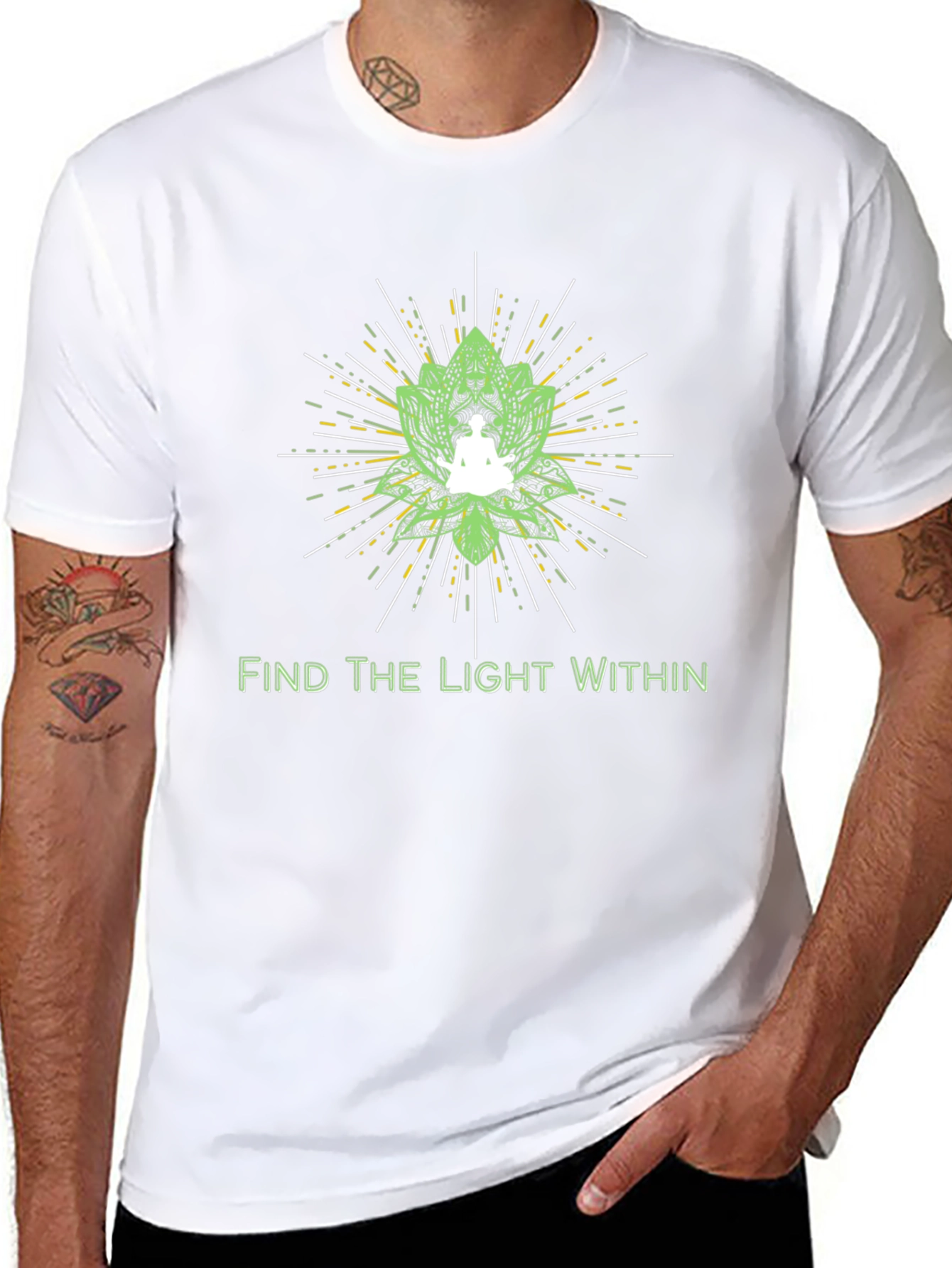 Find the Light Within Graphic T-Shirt - Spiritual Design