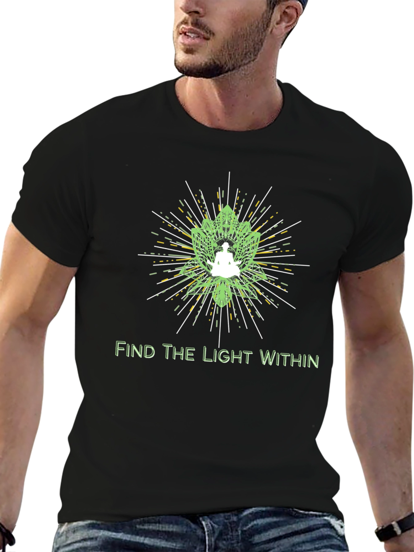 Find the Light Within Graphic T-Shirt - Spiritual Design
