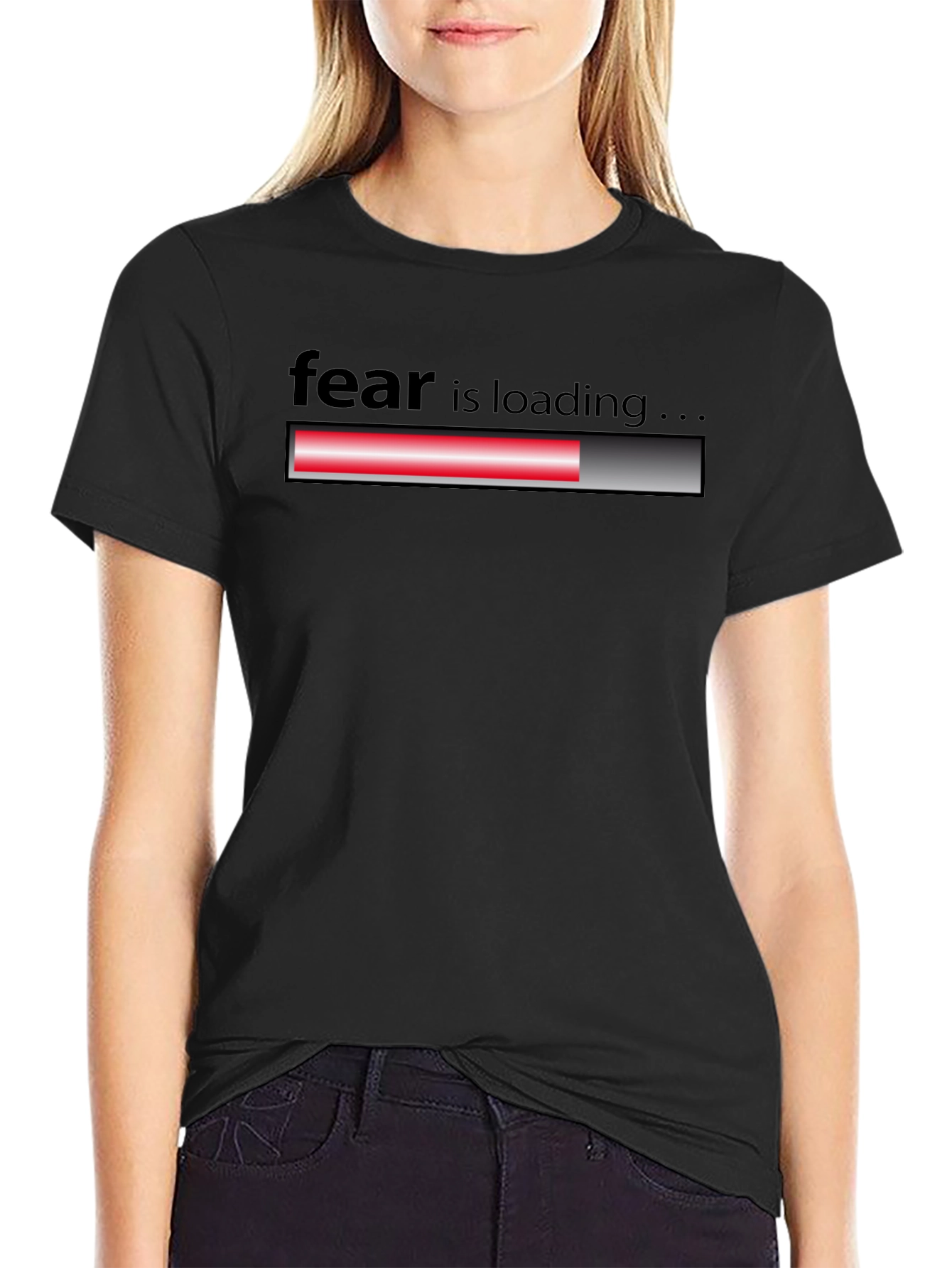 Fear Loading Black T-Shirt - Mens Graphic Tee