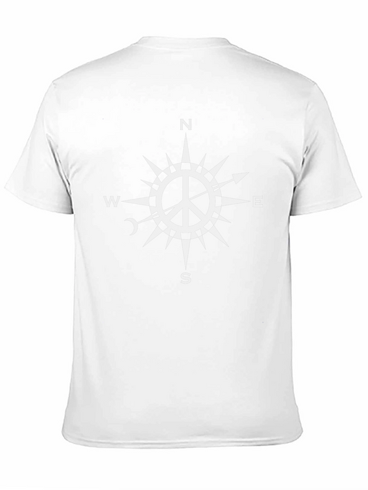 Peace Compass Rose Graphic Tee - Stylish Mens T-Shirt