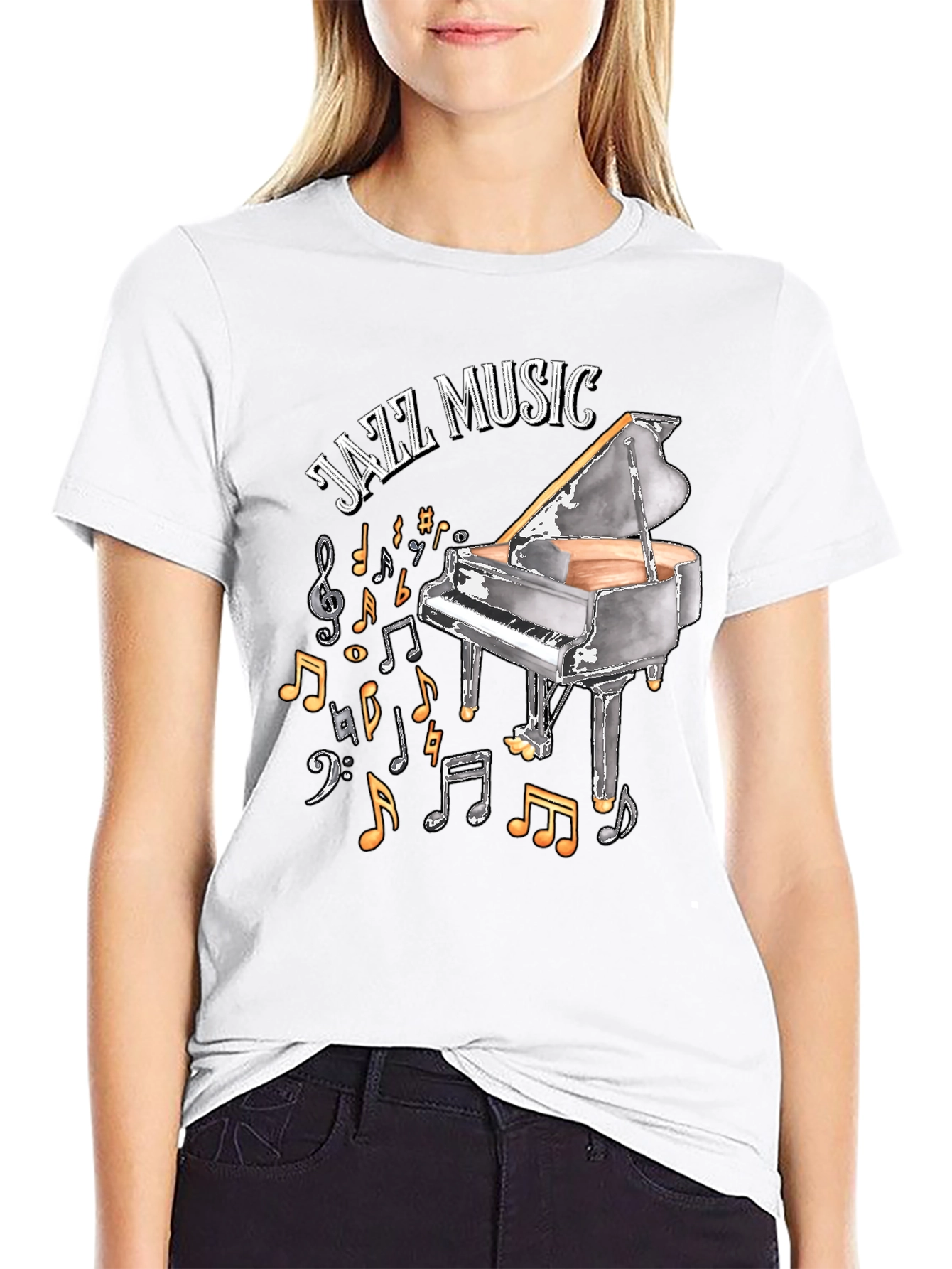 Jazz Music Piano Graphic Tee