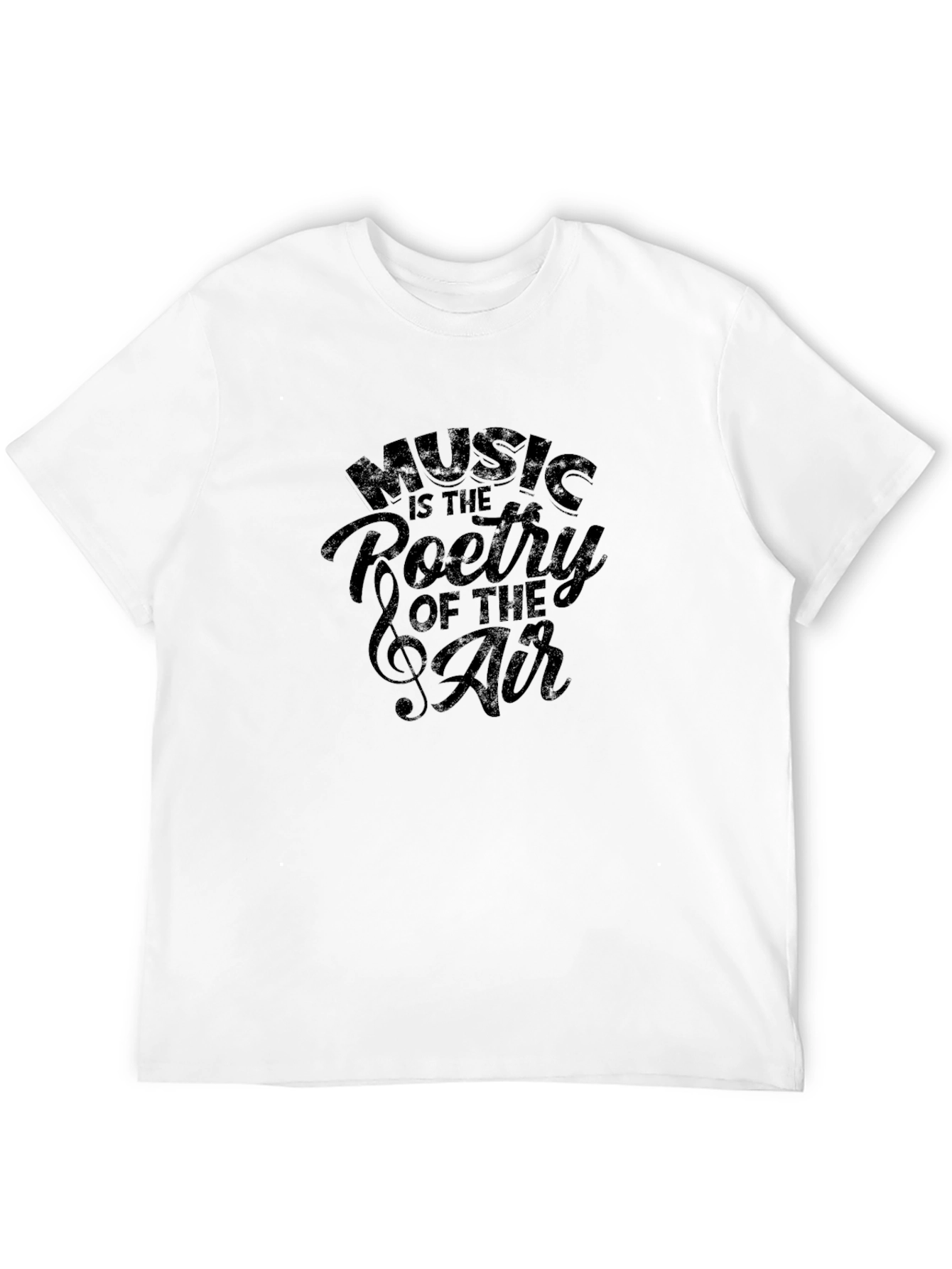 Music Poetry of the Air Black Graphic T-Shirt