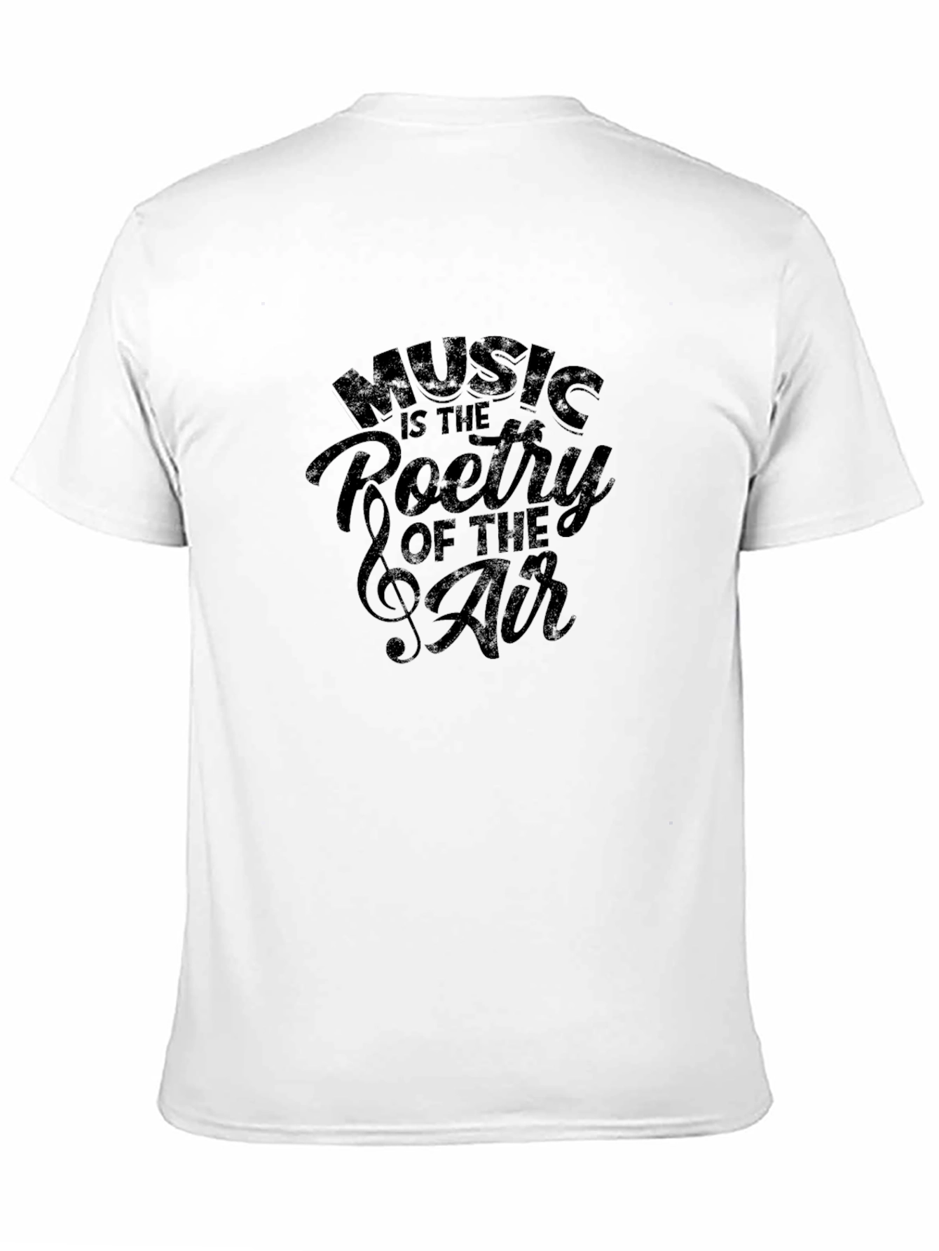 Music Poetry of the Air Black Graphic T-Shirt