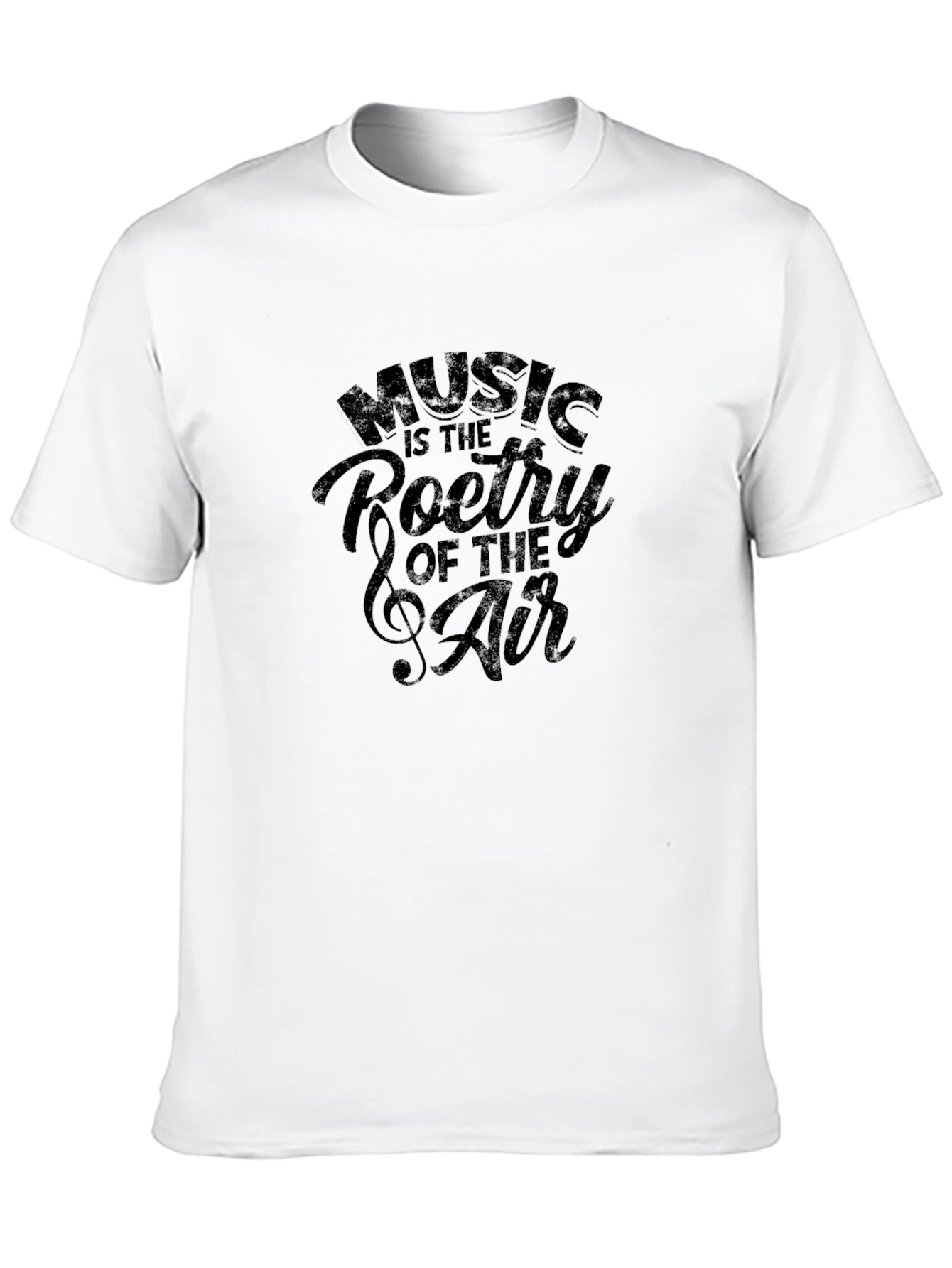 Music Poetry of the Air Black Graphic T-Shirt