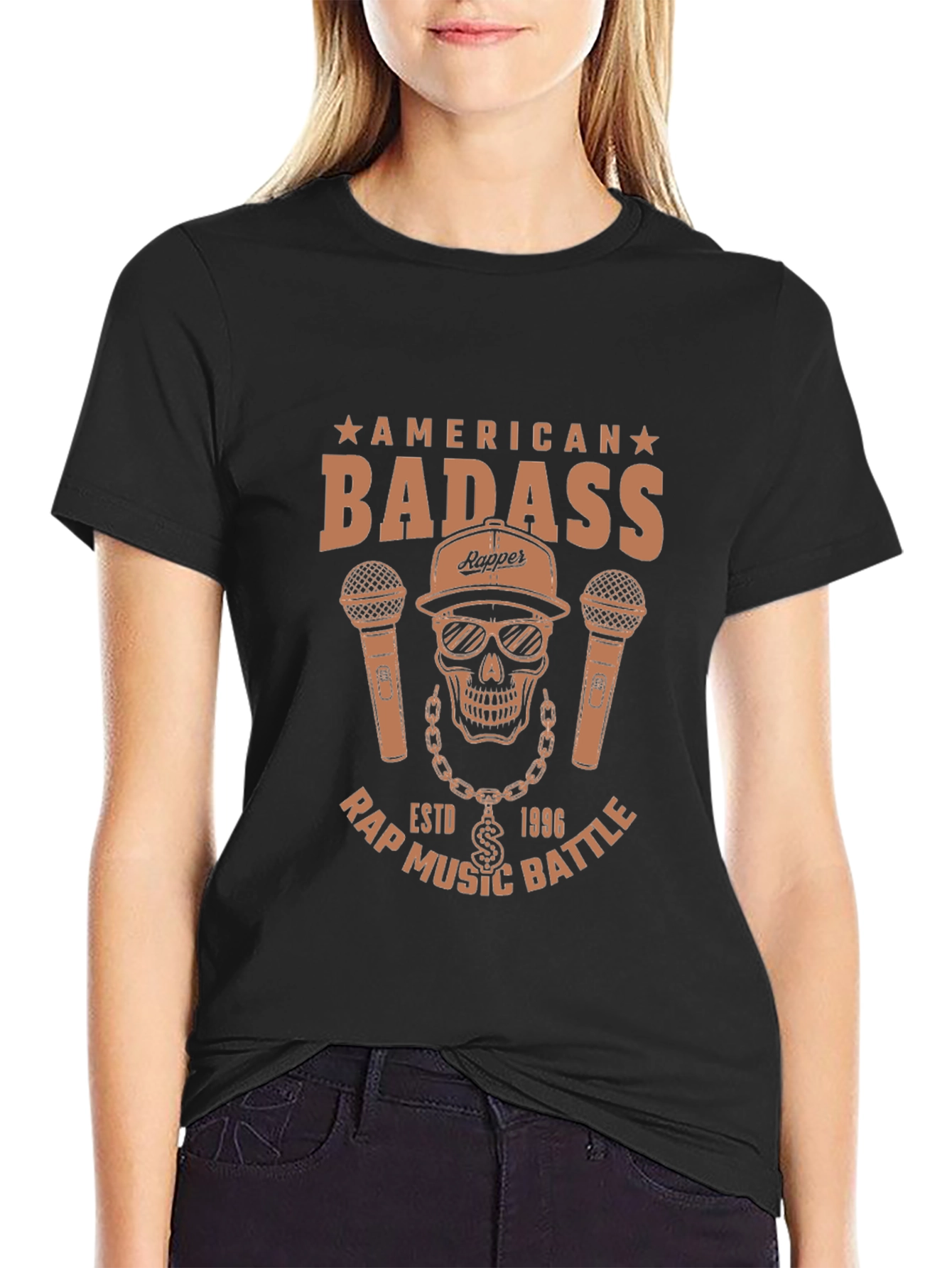 American Badass Rap Music Battle T-Shirt