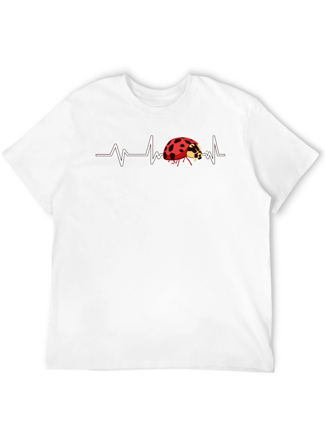 Ladybug Heartbeat T-Shirt - Black