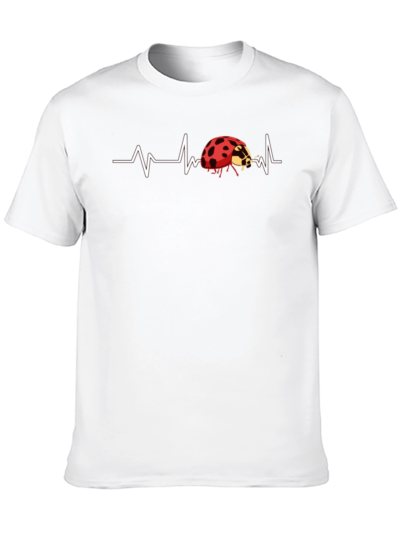 Ladybug Heartbeat T-Shirt - Black