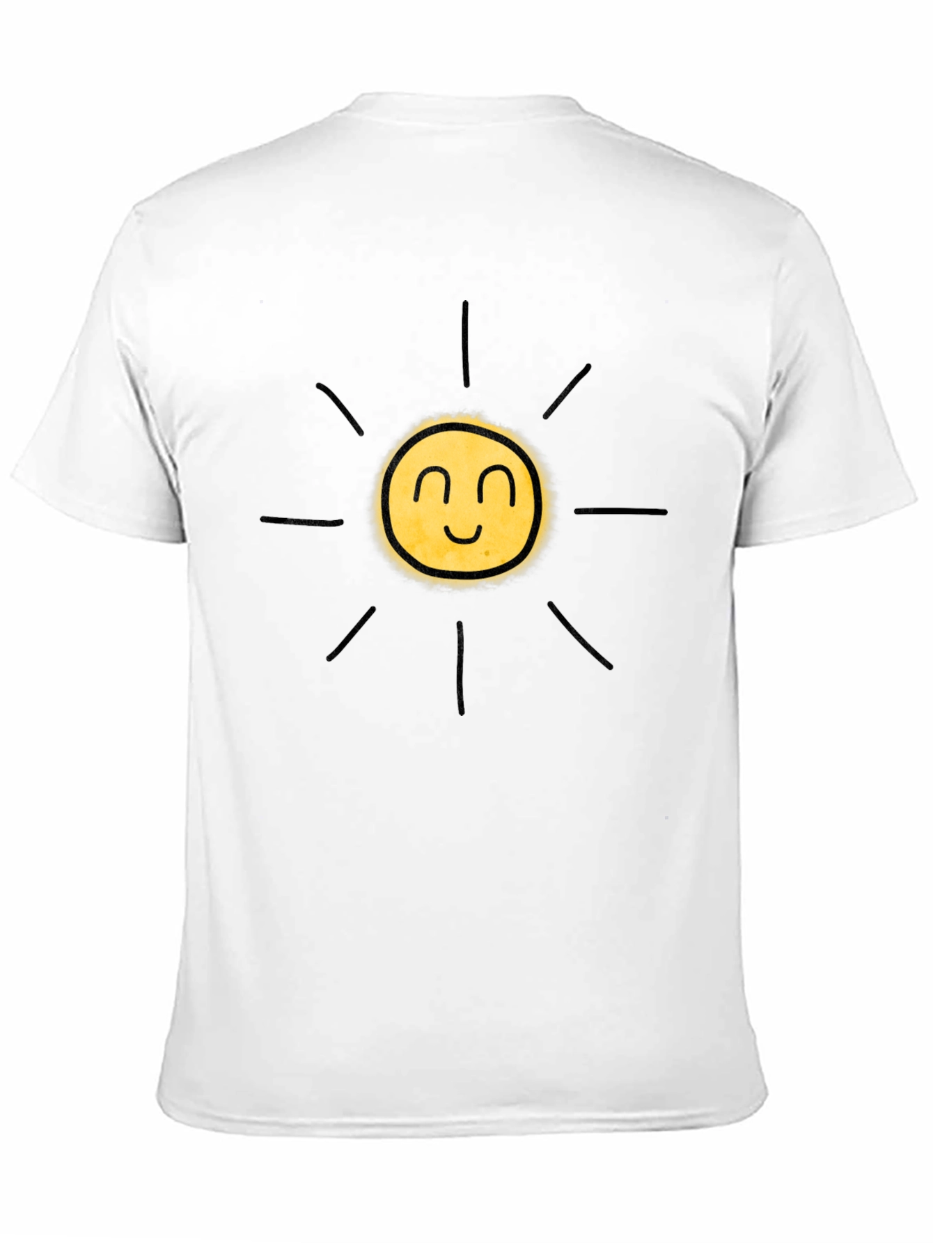 Happy Sun Graphic Black T-Shirt