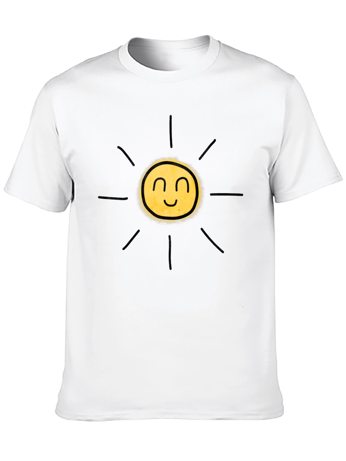 Happy Sun Graphic Black T-Shirt