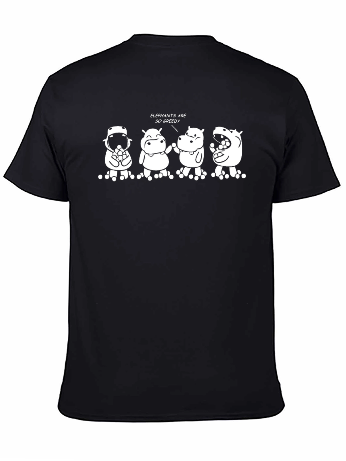 Elephant Greedy Hippos Graphic T-Shirt