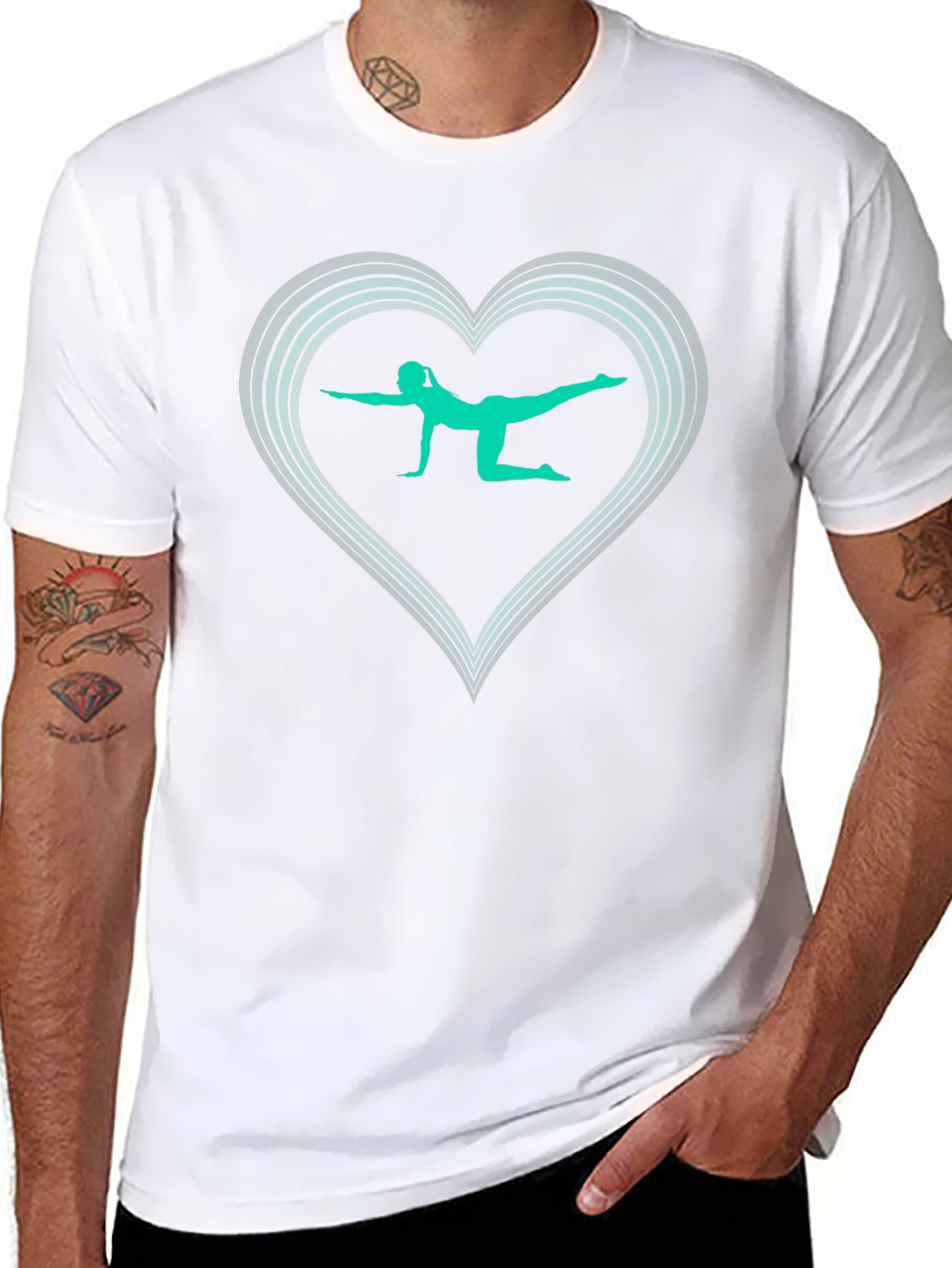 Yoga Heart Black T-Shirt