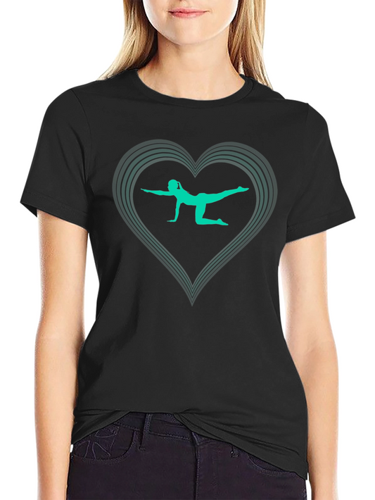 Yoga Heart Black T-Shirt