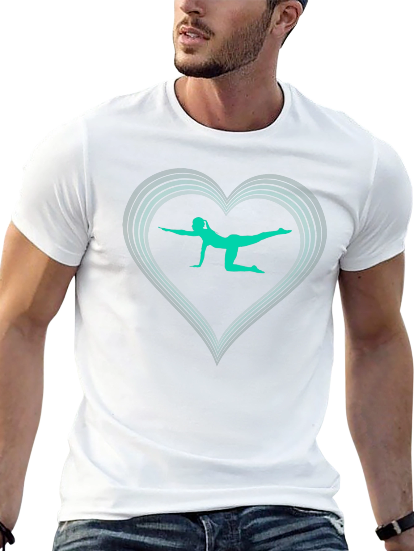 Yoga Heart Black T-Shirt
