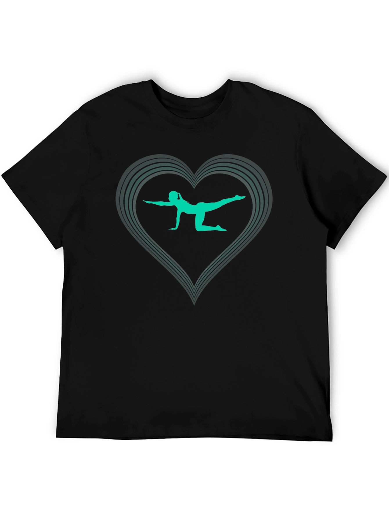 Yoga Heart Black T-Shirt