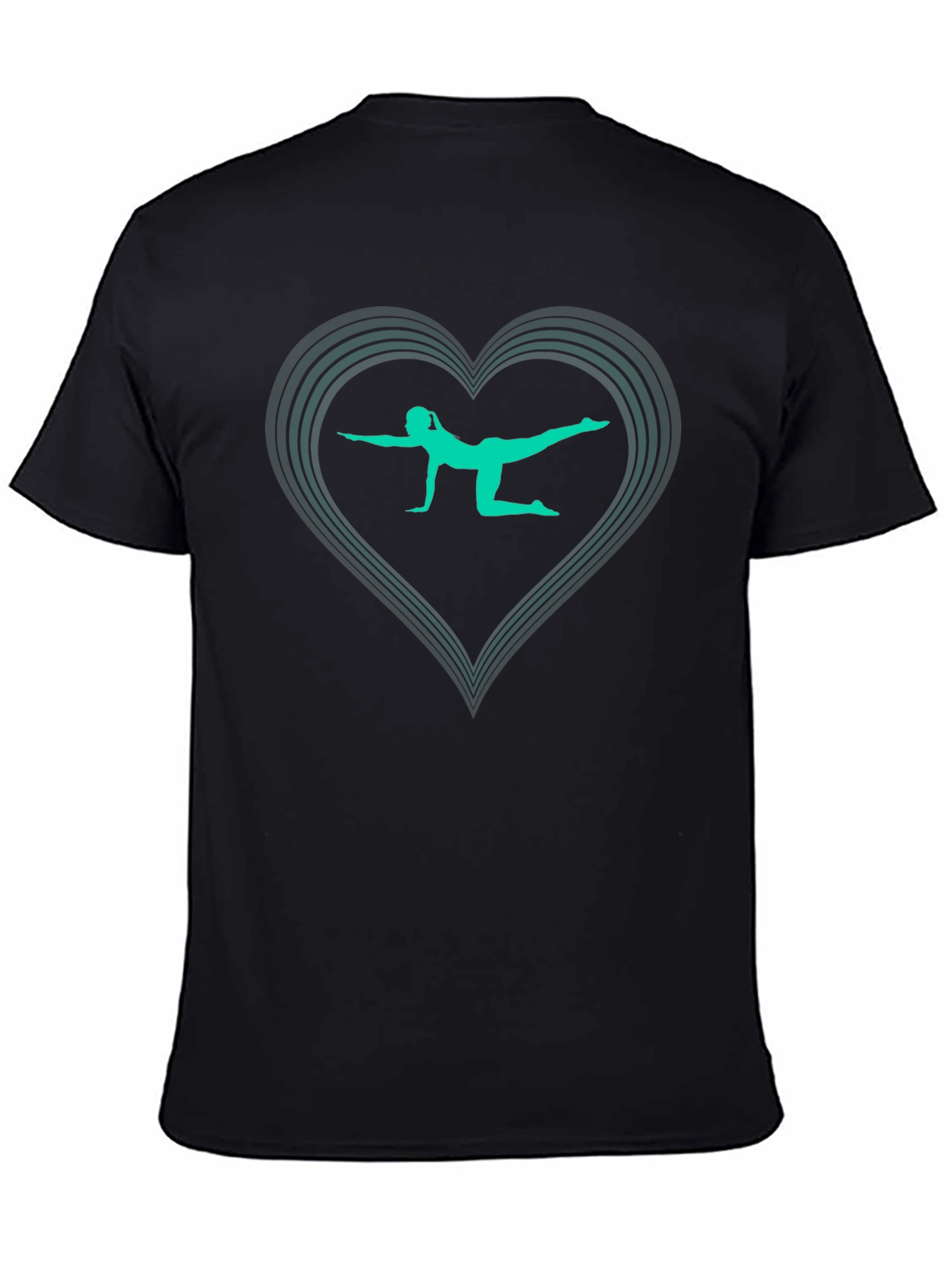 Yoga Heart Black T-Shirt