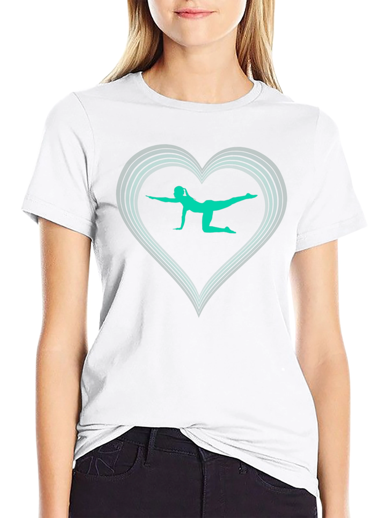 Yoga Heart Black T-Shirt
