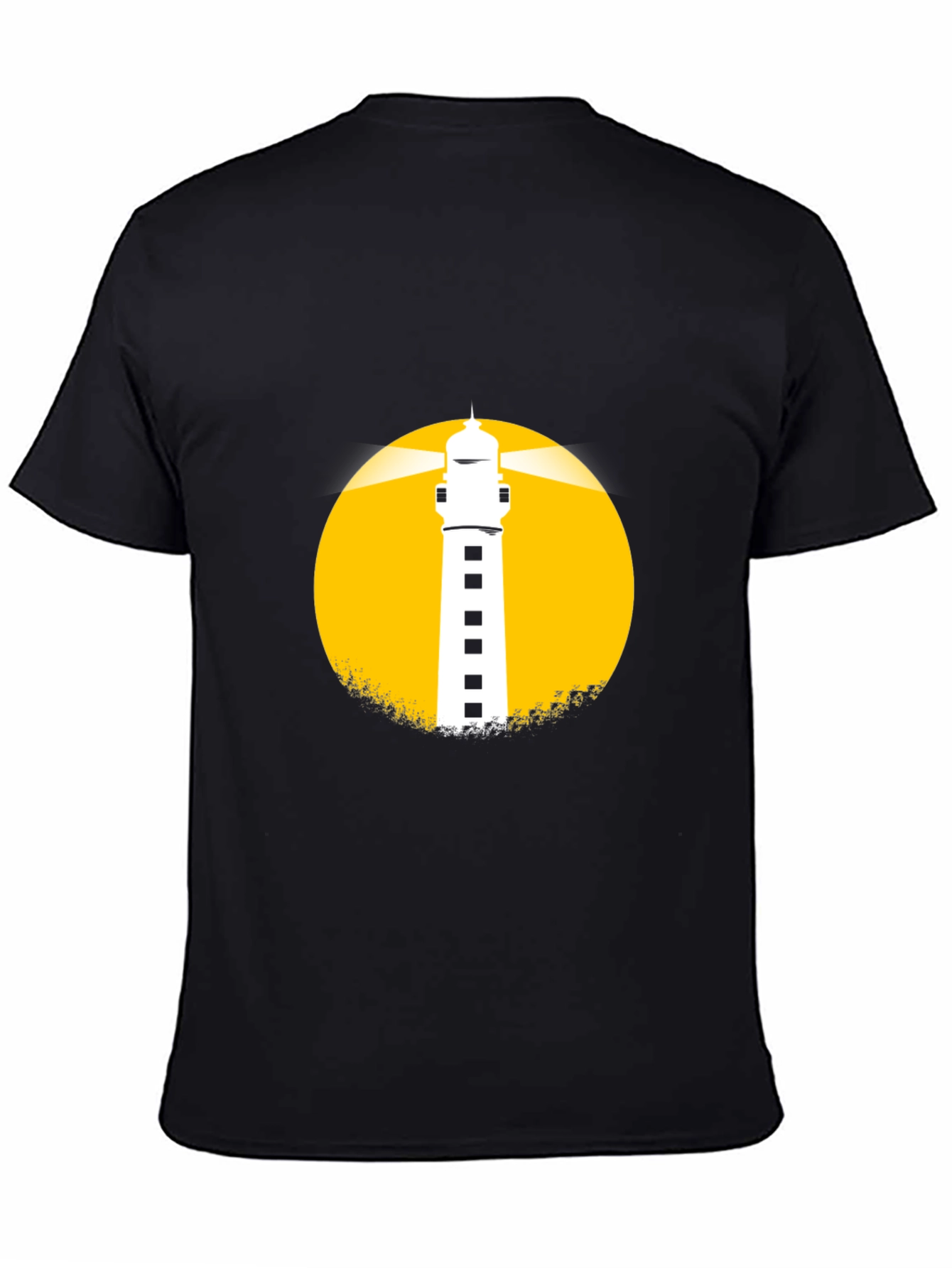 Lighthouse Graphic Tee - Black Cotton Blend