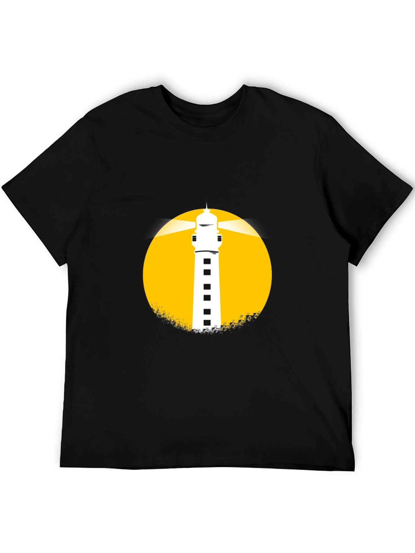 Lighthouse Graphic Tee - Black Cotton Blend