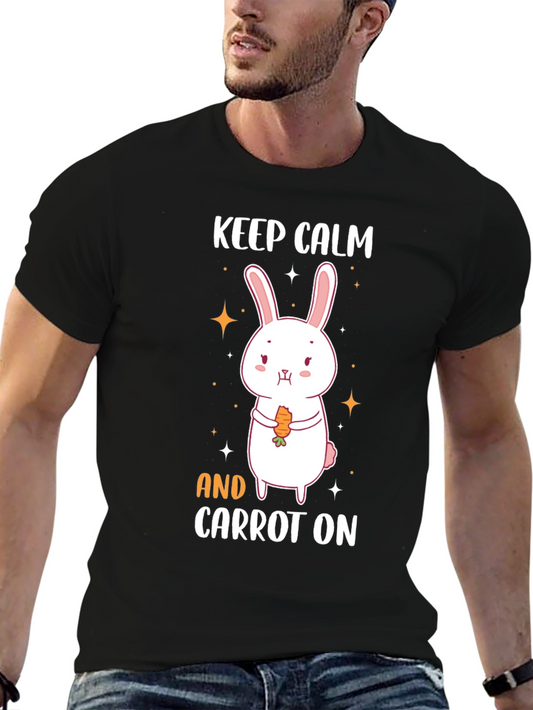 Keep Calm and Carrot On Funny Easter T-Shirt
