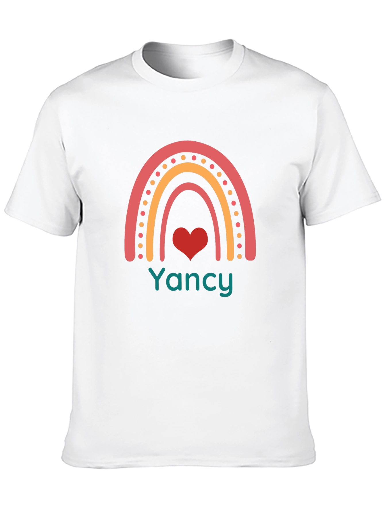 Yancy Rainbow Heart Graphic Tee - Black
