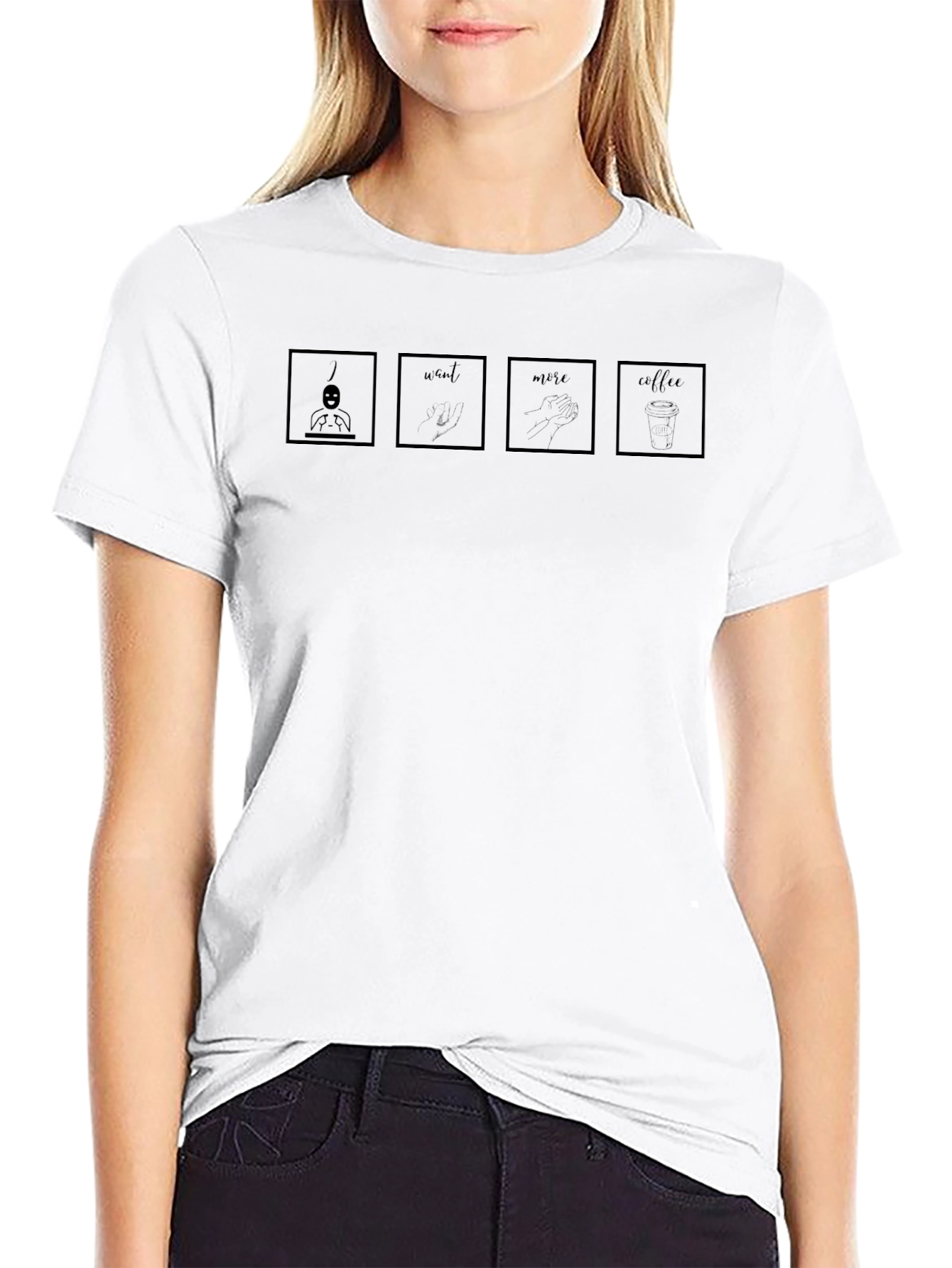 I Want More Coffee T-Shirt - Black