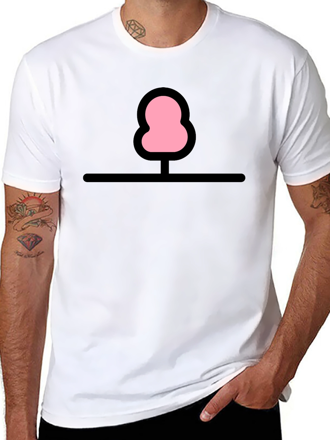 Whimsical Tree Graphic Tee - Black Cotton Comfort