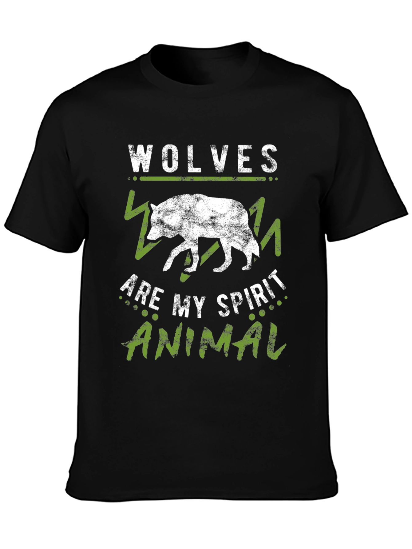 Wolves Are My Spirit Animal Black T-Shirt