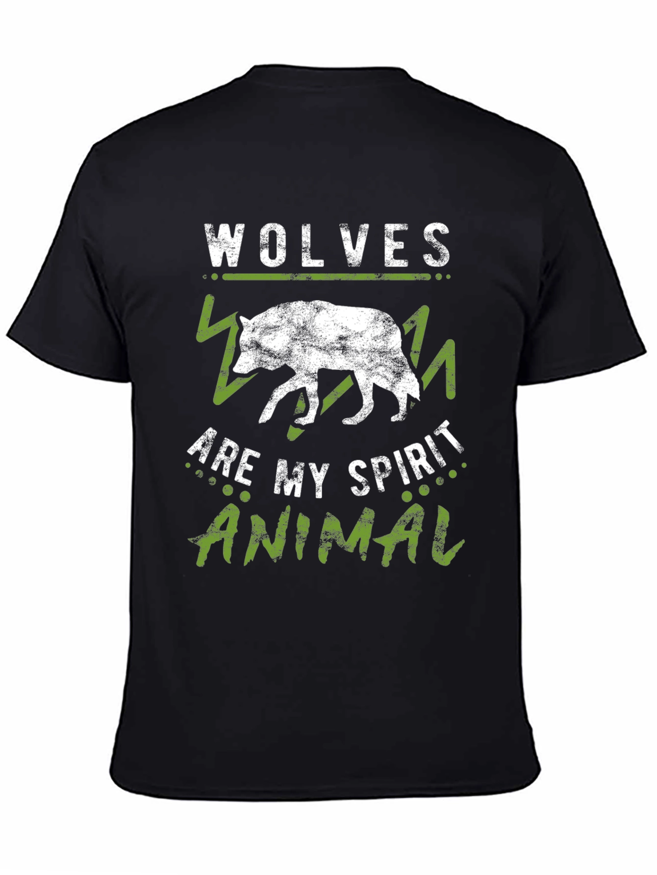 Wolves Are My Spirit Animal Black T-Shirt